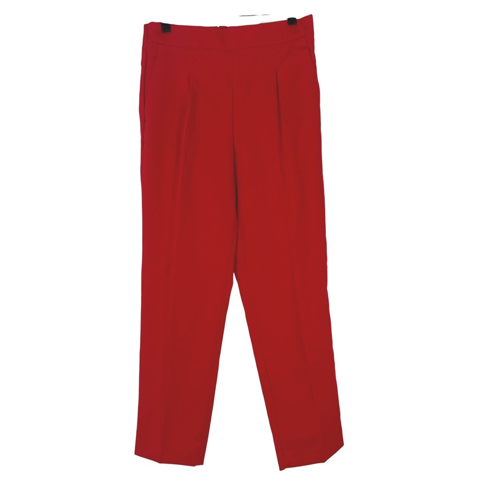 NWT Ann Taylor The Easy Ankle Pants Red High Rise Tapered Career Trousers Small